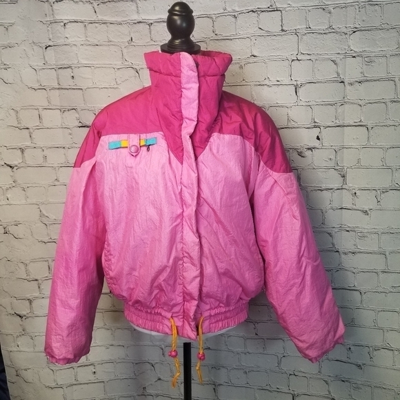 Vtg 80s Robbe Magic pink ski snow jacket barbiecore - Picture 6 of 16